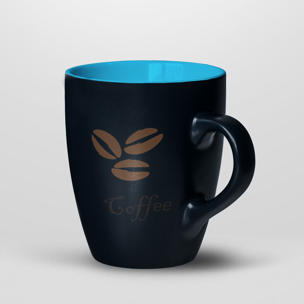 Black Printed Coffee Mug - Imagen 3